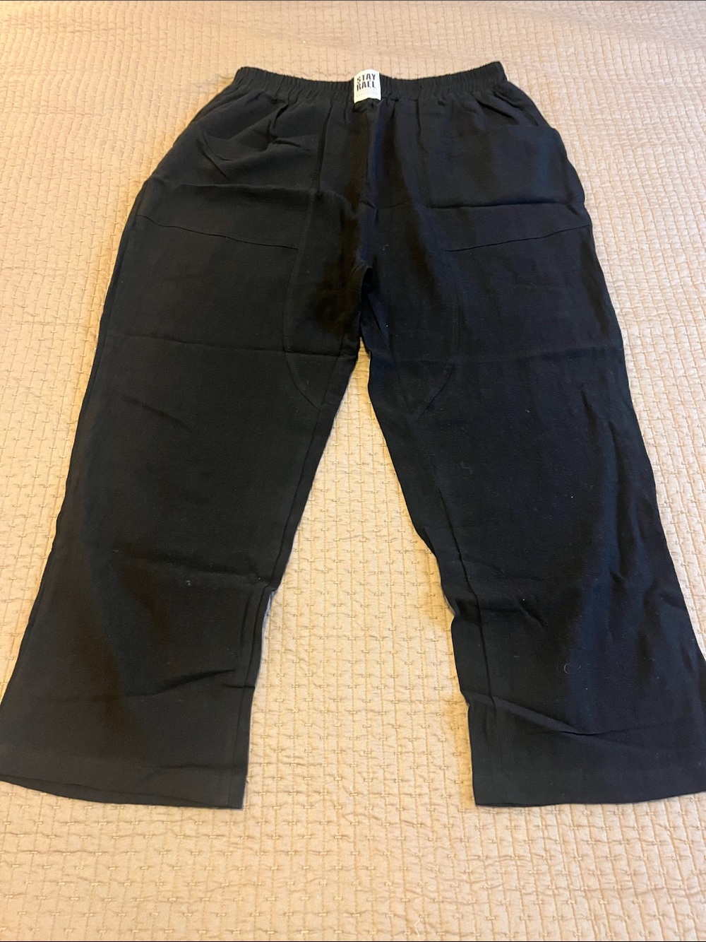 Vintage Stay Rael Barrod 1980 Elastic Waist Black Lounge Pants
